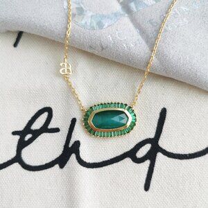 Alicia Bonnie Necklace - Kelly - Green Cat's Eye Gold